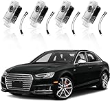 4 Stück Autotür Led Licht Projektor Türprojektoren für A1/A3/A4/A5/A6/A7/A8/Q2/Q3/Q5/Q7/Q8/TT/R8, Türbeleuchtung Einstiegsbeleuchtung Zubehör