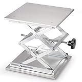 stonylab Laborhebebühne, 300 x 300 mm Lab Jack Scherenständer Hubtisch aus Edelstahl, Hebebühne Labor, Erweiterbarer Hebehöhenbereich von 100 mm bis 460 mm, Maximal Unterstützte Gewicht 25 KG