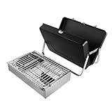 TOYANDONA Kohlegrill Tragbarer Bbq Grill im Klappdesign Leichter Grill für Camping und Outdoor Aktivitäten Hochwertiger Grillofen Premiummetall für Picnics