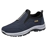Orthopädische Wanderschuhe für Herren, wasserdicht, zum Hineinschlüpfen, Outdoor-Schuhe, weite Passform, Wanderschuh, atmungsaktiv, Slip-On-Sneaker, bequeme Turnschuhe, Laufschuhe, Sport, Fitness