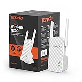 Tenda A9 N300 Universal WLAN Repeater mit Zwei Antennen für maximale Abdeckung (300 Mbit/s, WPA, WPA2, kompatibel mit Allen gängigen WLAN Routern) weiß