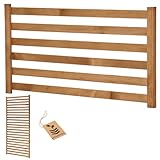 Modulares Rankgitter 50cm hoch – Spalier für Homerzo Pflanzkübel – Erweiterbare Holz Gitterwand für Balkon, Terrasse (Braun, 98 cm)