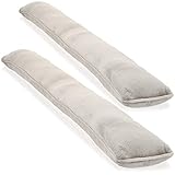 com-four® 2X Zugluftstopper für Tür und Fenster - Microfaser Windstopper- Energie sparen mit Luftzugstopper - 1kg Schwerer Türstopper (02 Stück - Taupe)