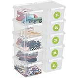 SmartStore - 10x Aufbewahrungsbox mit Deckel Classic 2L (21x17x11cm) | Stapelbare Box mit Deckel | Lebensmittelechte Kunststoffbox | Plastikbox mit Deckel & verstärkten Ecken | 10 Jahre Garantie