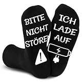 Lustige Geschenke für Männer Geburtstag Socken mit Spruch BITTE NICHT STÖREN ICH LADE AUF, Kleine Weihnachtsgeschenke für Adventskalender Füllung Männer Socken, Geburtstagsgeschenk für Männer Papa Opa