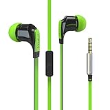 Vivanco Talk In-Ear Stereo Headset mit Mikrofon, Kopfhörer, Ohrhörer für Smartphone, Handy, MP3-Player, mit Fernbedienung und 3,5 mm Klinkenstecker grün