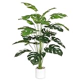 Tuocal 71CM Künstliche Pflanze Groß, Tropische Palme Gefälschte Monstera Baum im Topf Kunstpflanzen Faux Pflanze für Outdoor Indoor Haus Garten Büro Dekoration