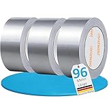 ZWERKZEUG Panzertape - 3 Rollen - Reparatur Klebeband - Gewebeband - extra stark - wasserfest - Gaffa Tape - power Duct Tape - Panzerband - in zwei Farben erhältlich - 48mm x 96m