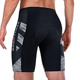 Sportneer Radlerhose Herren Gepolstert Kurz mit Sitzpolster 4D Fahrradhose Herren Schnelltrockende& Elastische Radhose Herren– Verbesserte Elastizität und Luftdurchlässigkeit Radlerhose Herren