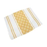 TOYANDONA Eleganter Baumwoll tischläufer in Gelb Gewebt mit Feiner Jacquard Technik Rustikale Party Hochzeitsdekoration für Esstisch und Teetisch Stilvolles Tischband für Festliche Anlässe