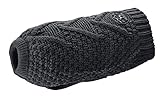 HUNTER Hundepullover MALMÖ, Farbe: anthrazit, klassisches Zopfstrick-Muster, wärmend & bequem, elastisch für optimalen Sitz, reflektierend für mehr Sichtbarkeit, waschbar bei 30°C, Größe: 40