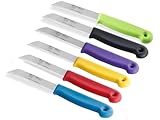 6-Teiliges Gemüsemesser Set aus Solingen Küchenmesser mit gezahnter scharfer Schnittfläche Obstmesser Made in Germany Messer aus Edelstahl Rostfrei zum Schälen und Schneiden von Gemüse und Obst