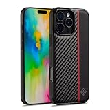 HAOFUGUI Stoßfest Handyhülle für Samsung Galaxy S8, Carbonfaser Textur 3-in-1, Dünnes PU Leder Schutzcover-Schwarz