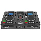 Vonyx CDJ450 - DJ Konsole, DJ Mischpult Bluetooth, DJ Controller mit Zwei MP3 CD Mediaplayern, USB, 2 Deck DJ Pult Console, Jogwheels, Scratch, 2-Kanal-Mixer, XLR, Chinch, DJ Mixer für Anfänger