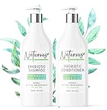 Naturous Natürliche Keratin-Glättungsbehandlung für das Haar, natürliche Inhaltsstoffe für glattes, seidiges, glattes Haar, 51 oz (2 PACKUNG) weiß