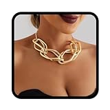 Handcess Chunky Choker Halskette Gold Punk Halsketten Cuba Link Dicke Halskette Kette für Frauen
