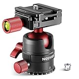 NEEWER Stativkopf, 360° drehbarer Panorama Kugelkopf mit 1/4 Zoll Schnellwechselplatte für Stativ, Einbeinstativ, Slider, DSLR Kamera, Camcorder, maximale Belastung bis zu 5kg- GM28