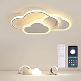 LED Deckenleuchte Kinderzimmer 52CM Lampe Decke, Kreative Wolkenlampe, Led Lampen Deckenlampen Dimmbar mit Fernbedienung 3000K-6000K, 42W Deckenlampe für Wohnzimmer, Schlafzimmer