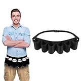 WeddHuis 6 Getränke Biergürtel Bierhalter Portable für Camping Wandern Outdoor Party (Schwarz)