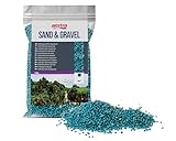 Amtra Türkis keramisierter Quarz – feiner Quarz-Aquariensand, für Süß- oder Salzwasser, 2-3 mm Körnung, Menge 5 kg