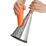 Youding Käsereibe mit Griff - Professionelle Kastenreibe 8' mit Edelstahl - Gemüsereibe für Knoblauch, Muskatnuss, Schokolade, Obst, Gemüse, Ingwerreibe