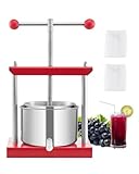 VEVOR SFP-3L Apfelpresse Obstpresse, Edelstahl, Rot