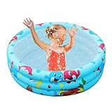 Aufblasbarer Schwimmbad - Runder Aufblasbarer Pool, Kinderschwimmbad, Aufblasbarer Pool Für Kinder | 3 Ringe Paddeln Pool | Wasserspielzentrum Für Kleinkinder, Rundpool