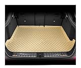 Anti Rutsch Schmutzmatte Für X1 F48 2016 2017 2018 3D Auto Stamm Matte Cargo-Liner Teppich Innen Zubehör Abdeckung Auto Kofferraummatte(Beige)