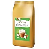 MOKATE - Cappuccino Haselnuss - Cremiger Instant-Kaffee mit Milchschaum & Nussigem Aroma, Aromatisch & Vollmundig, Schnelle Zubereitung – Einfach mit Heißem Wasser Aufgießen - 800g