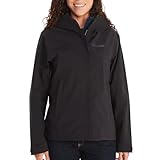 Marmot Damen PreCip Eco Pro Jacket, Wasserdichte Regenjacke, winddichter Regenmantel, atmungsaktiv, faltbarer Hardshell Windbreaker, optimal zum Wandern und Trekking, Black, XS