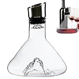 Weinkaraffe -Dekanter - Handgeblasenes Glas, klarer Weinspender, klassischer Weinkrug | Leichte Form mit einfachem Grip für Dinnerpartys Weinliebhaber und feine Essatmosphäre