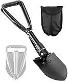 Camping Schaufel, 47cm Leichte Baggerschaufel Portable High Carbon Steel Folding Mini Schaufel für Outdoor Camping Backpacking Wandern Auto Notfall Haus Garten