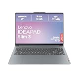 Lenovo IdeaPad Slim 3 Laptop | 16' WUXGA Display | AMD Ryzen 5 | AMD Radeon Grafik | 16GB RAM | 512GB SSD | Windows 11 Home | QWERTZ | Arctic grau | 3 Monate Premium Care