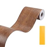 Lifuncren 10 cm x 15 m Tapetenbordüre Selbstklebend, Wasserdichtes Selbstklebende Bordüre Wandtattoo, Klebeband Holzoptik, Holzmaserung Reparatur Klebeband für Möbel Tür Boden Küche (Begonienholz)