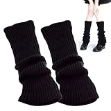 Bein Stulpen Damen, Leg Warmers, Beinstulpen für Kinder, Ballett Stulpen Mädchen Kostüm, Fashion Beinlinge, Winter Beinwärmer Stricken, Vintage Legwarmer (2, Schwarz)