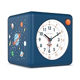 Cander Berlin MNU 1010 A Kinderwecker lautlos Licht Astronaut Weltraum Snooze Beleuchtung ohne Tickgeräusche Jungen Mädchen Kinderzimmer