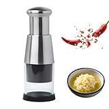 Knoblauchpresse, Knoblauchpresse Manuelle Zerkleinerer Leicht Zu Reinigender GemüSeschneider FüR Knoblauch, Paprika Und Zwiebeln