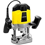 TROTEC Oberfräse PRTS 10-1200 – Einhandfräse 1.200 Watt, Leistung 11.000 – 30.000 U/min, Frästiefe bis 55 mm, Werkzeugaufnahme 6-8 mm
