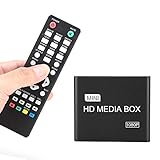 Garsent HDMI Media Player, 1080 P Full HD Mini-Videoplayer für Digitale Medien Unterstützung SD/MMC-Karte, U-Disk, Festplatte Streaming-Geräte für Multi-Output-Medien.(eu)
