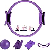 SOYUZERISH Pilates Ring Set, Pilates Essentials Kit für Frauen, Yoga Ball Widerstandsring, Pilates Ring Set, Pilates Kreis Ring für Beine Arme und Oberschenkel Gewichtsverlust