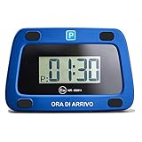 Parkwächter Digitale Parkscheibe für Italien, Automatische Parkscheibe, Entspricht der Straßenverkehrsordung, Elektronische Parkuhr für das Auto, 111 x 72 x 25 mm (Blau)