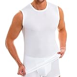 HERMKO 3040 3er Pack Herren Tank Top Unterhemd mit Rundhals-Ausschnitt aus 100% Bio-Baumwolle, Größe:D 7 = EU XL, Farbe:weiß