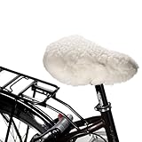 Novaliv Fahrradsattelbezug 2-in-1 blau – Schurwolle Komfort – wendbar wasserdichtes Polyamid, Gummiband – Made in Germany, Oeko-Tex – Sattelüberzug Fahrrad, ergonomischer Fahrradsattel Bezug