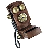 Morain Kreatives Telefonmodell, Drehzifferblätter, Telefon, antikes Festnetztelefon mit Aufbewahrungsbox, Café, Vitrinen, Heimdekoration, antike Telefonrequisiten