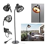 Elektro Terrassen Heizstrahler Ø 50cm 3 Heizstufen Stehend 2000W Terrassenstrahler Wärmestrahler Heizpilz Terrassenheizstrahler Wärmepilz