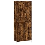 HEFZGDB Highboard Räuchereiche 69,5x34x180 cm Holzwerkstoff Küchenbuffet Sideboard Küche Vorratsschrank Küche Anrichte Küche für Speisesaal Café Wohnstube Küche