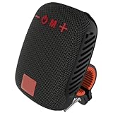 Fahrrad Bluetooth Lautsprecher, Plug in Radio Lautsprecher, Tragbarer Wasserdichter Kabelloser Lautsprecher für Fahrradwanderungen. (Black)