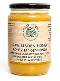 900g Reiner, roher Lindenhonig 100% natürlich – ungefiltert, unerhitzt, nicht pasteurisiert, direkt aus dem Bienenstock - Raw Farm