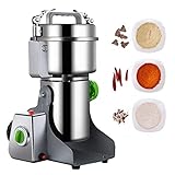 800G Elektrische Getreidemühle Mühle Kräutermühle Schaukel Typ Kornmühle Hohe Geschwindigkeit Gewürzmühle Zum Mahlen Von Kaffeebohnen Gewürz Pfeffer Kräuternüsse Geschenk Für Mama, Ehefrau(304 stainle