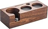 Beler Tamperstation Holz 58mm, Tamper Station aus Walnussholz für Siebträger 58 mm, Barista Espresso Station für Espresso Zubehör mit Silikonkissen (51/54mm)